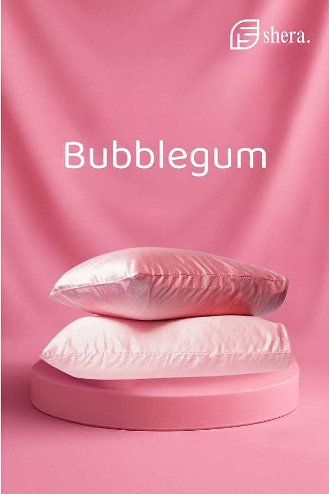 Bubblegum Satin Silk pillow cover