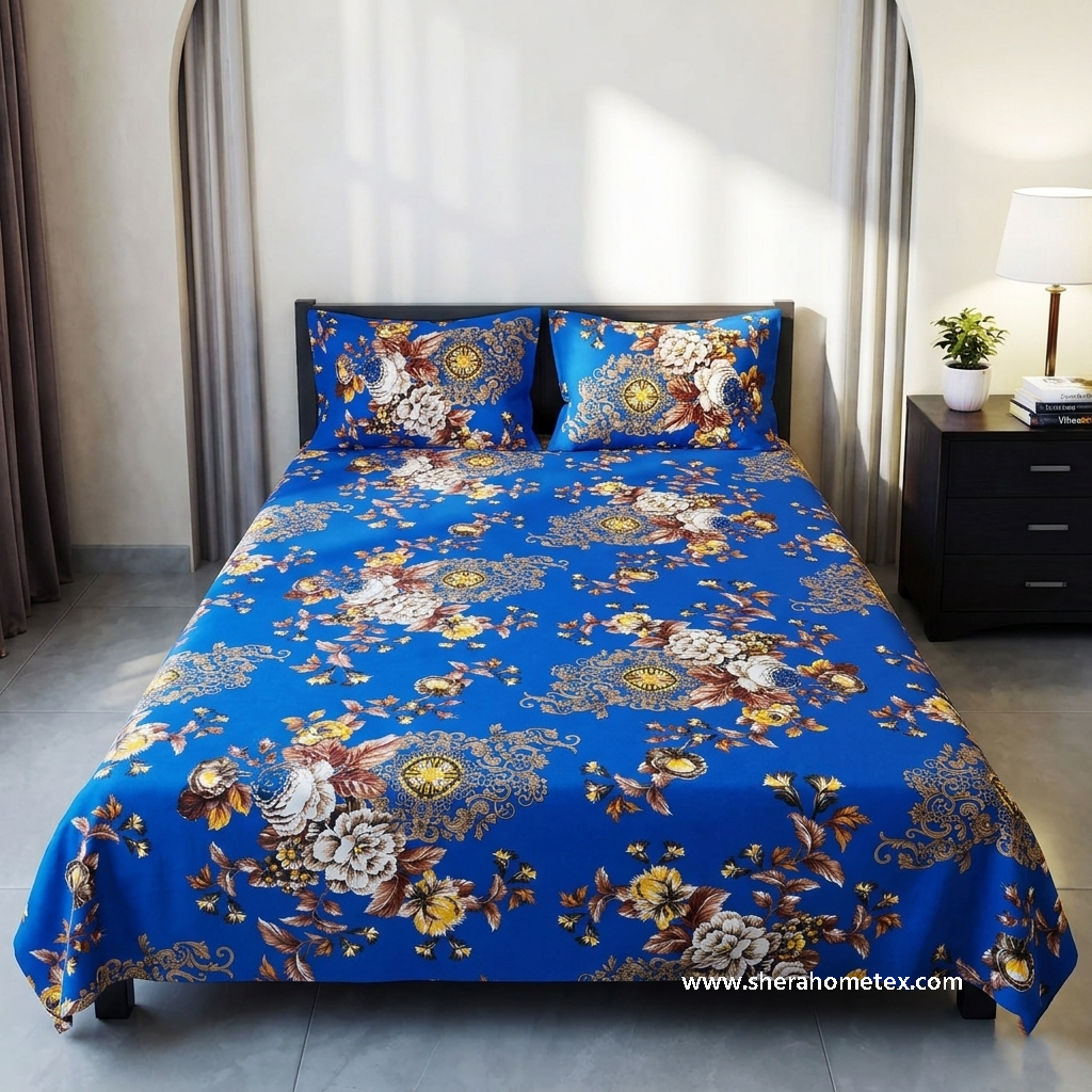 Bedsheet Set-বেডশিট সেট | Halix Blue