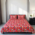 One king size bedsheet (8/7) feet with two pillow covers | Gol Lal