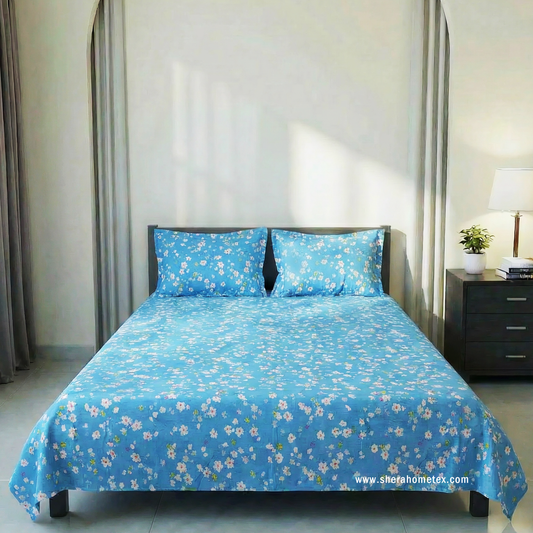 Bedsheet Set বেডশিট সেট | Sky blue