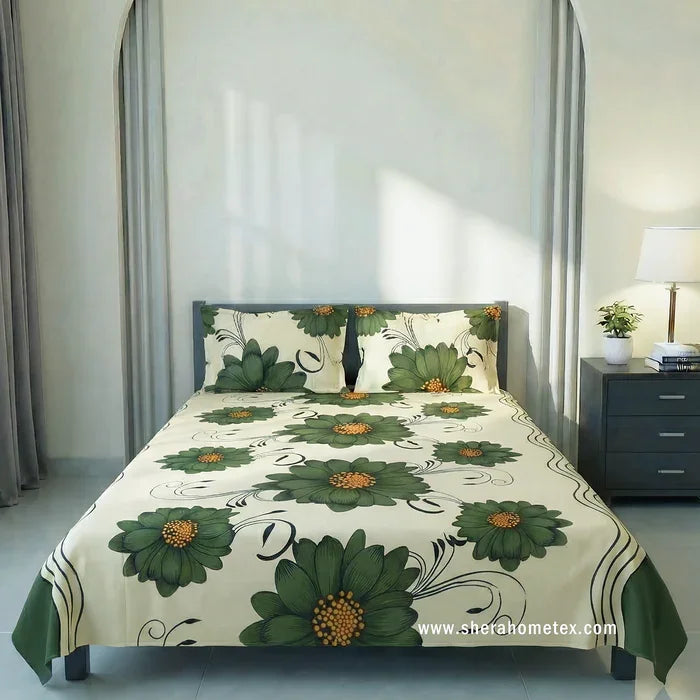 Bedsheet Set বেডশিট সেট | Sobuj Boro ful