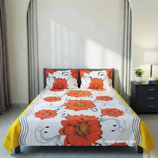 Bedsheet Set বেডশিট সেট | Lal boro phool