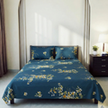 One king size bedsheet (8/7) feet with two pillow covers | Flower Flock