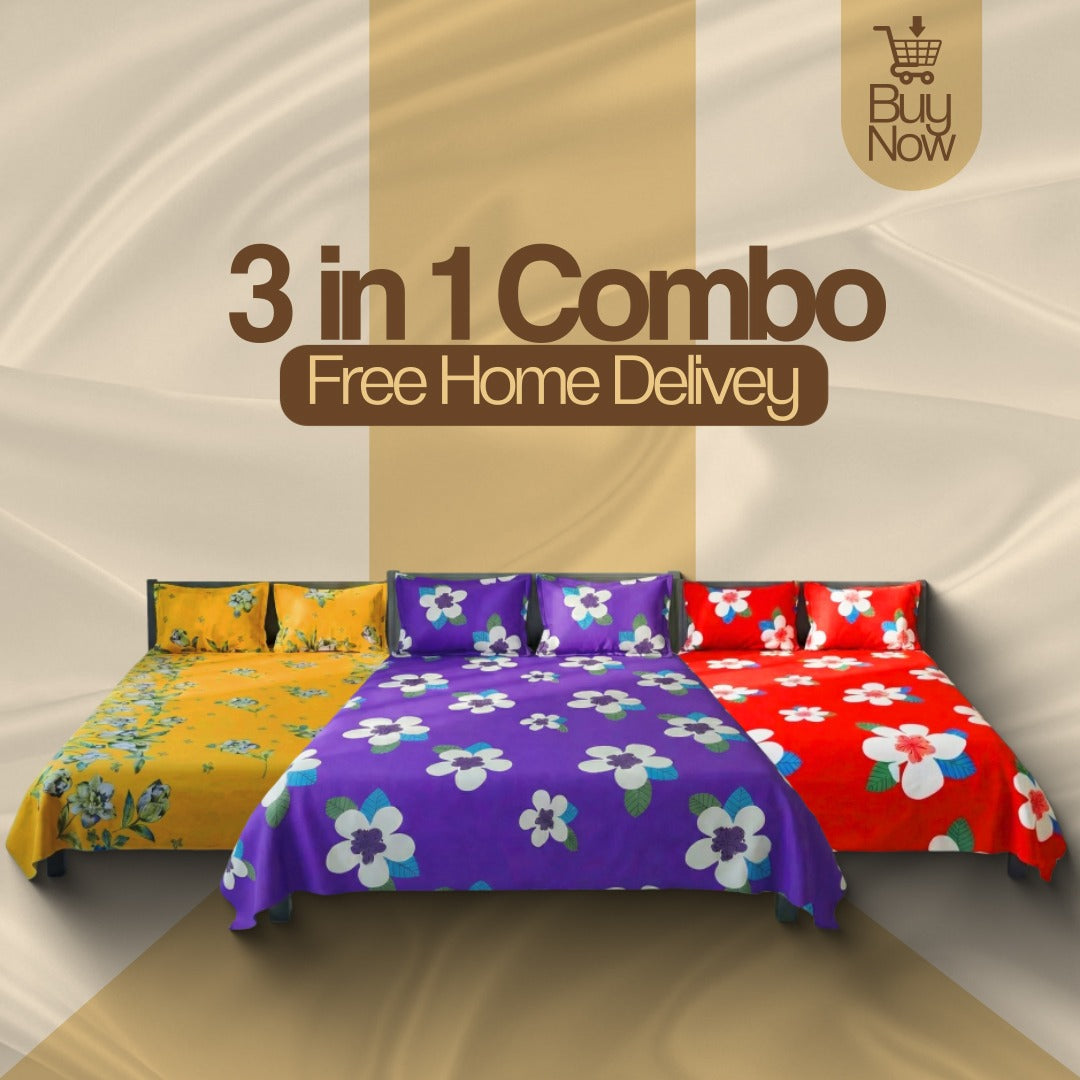 3 in 1 Combo Bedsheet Set